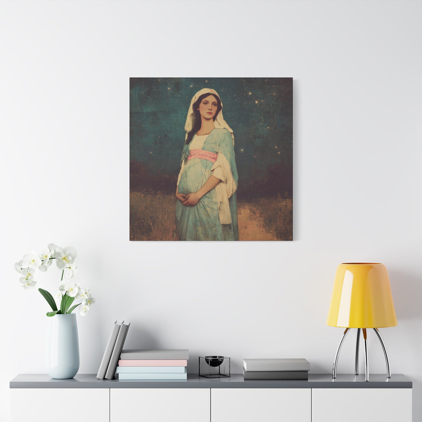 Our Lady of 'O' - Our Lady of Expectation - Mother Mary - Marian Art - Gallery Wrapped Canvas - Print - Catholic Art Print