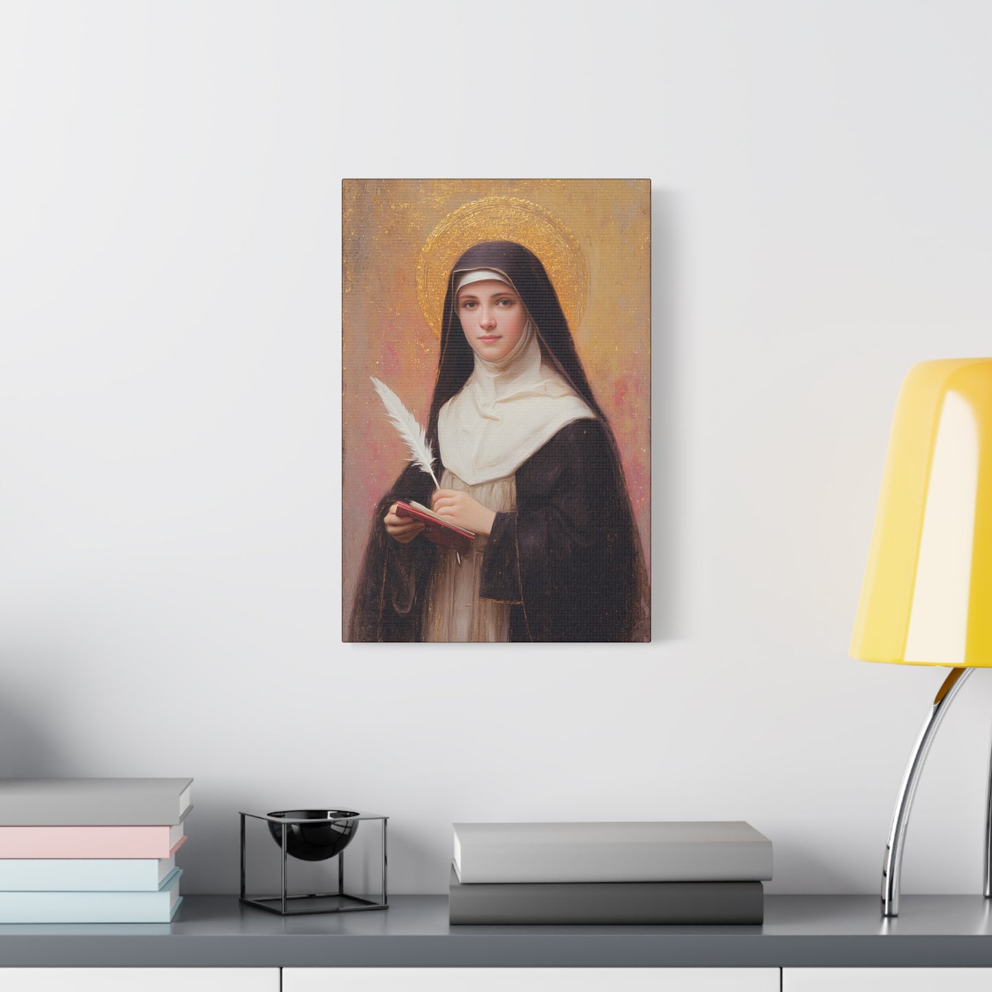 Saint Mechtildis / Mechtide of Hefta / Mechthild of Hackeborn - Gallery Wrapped Canvas - Print - Religious Art for your Home - Catholic Art