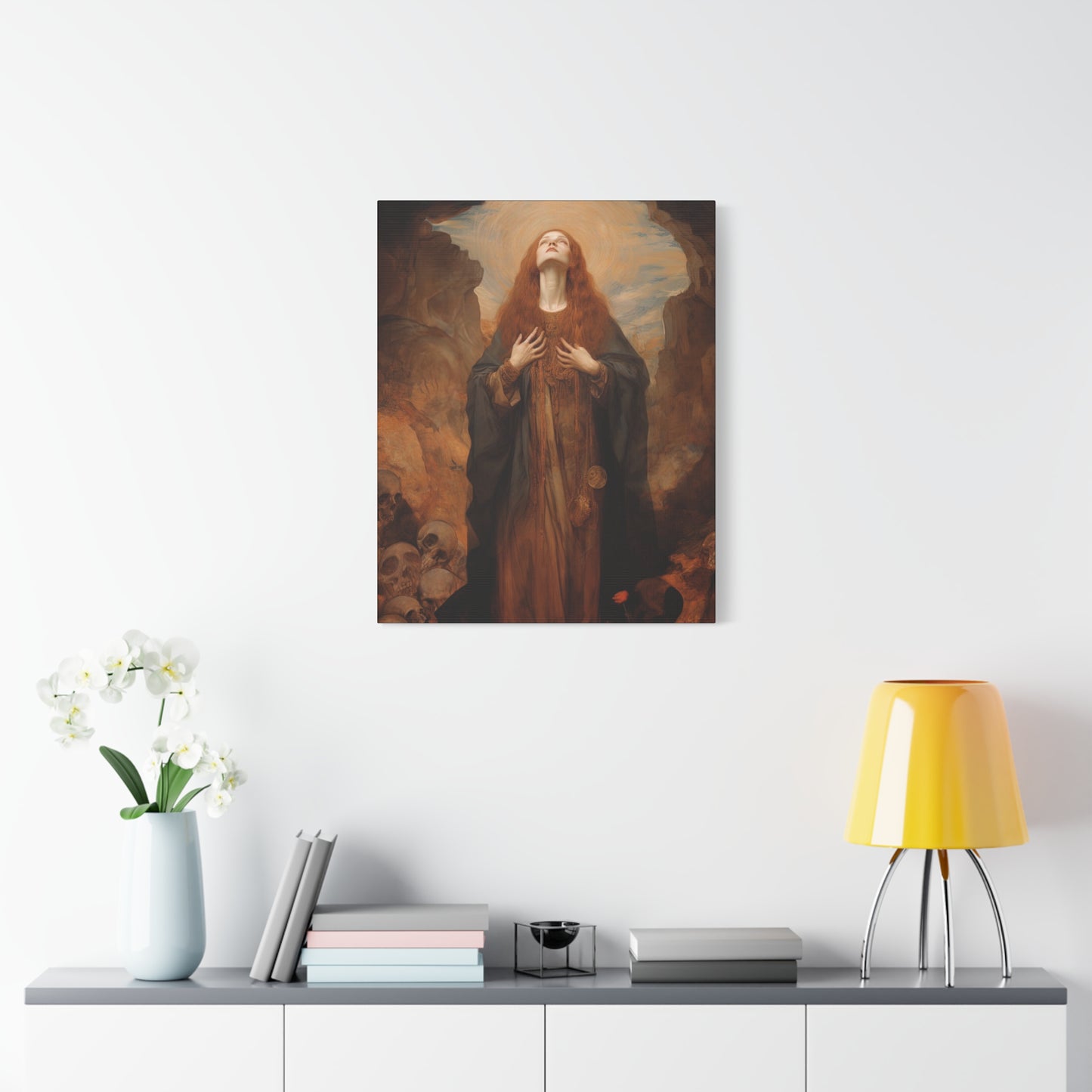 Saint Rosalia - Museum Wrapped Canvas - Sanctified Souls Print - Religious Art for your Home