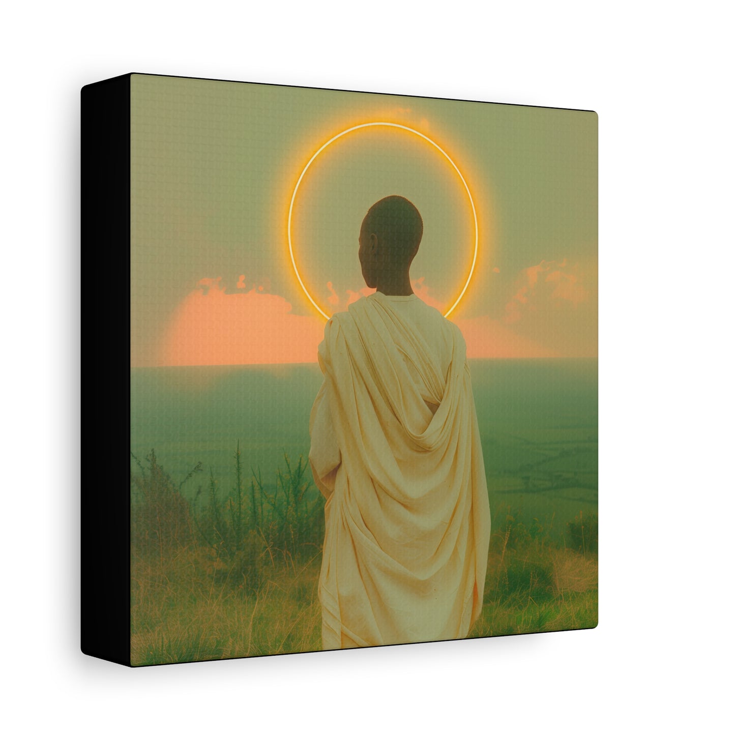 Saint Charles Lwanga -  Museum Wrapped Canvas - Sanctified Souls Print - Religious Art for your Home - Catholic Patron Saint Art