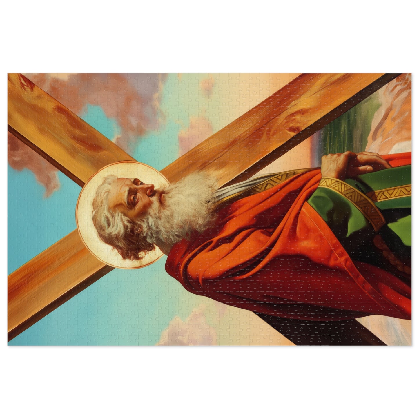 Saint Andrew the Apostle - Puzzle and Keepsake Tin - Religious (30, 110, 252, 500,1000) - Religious Puzzle - Gifts for Catholics