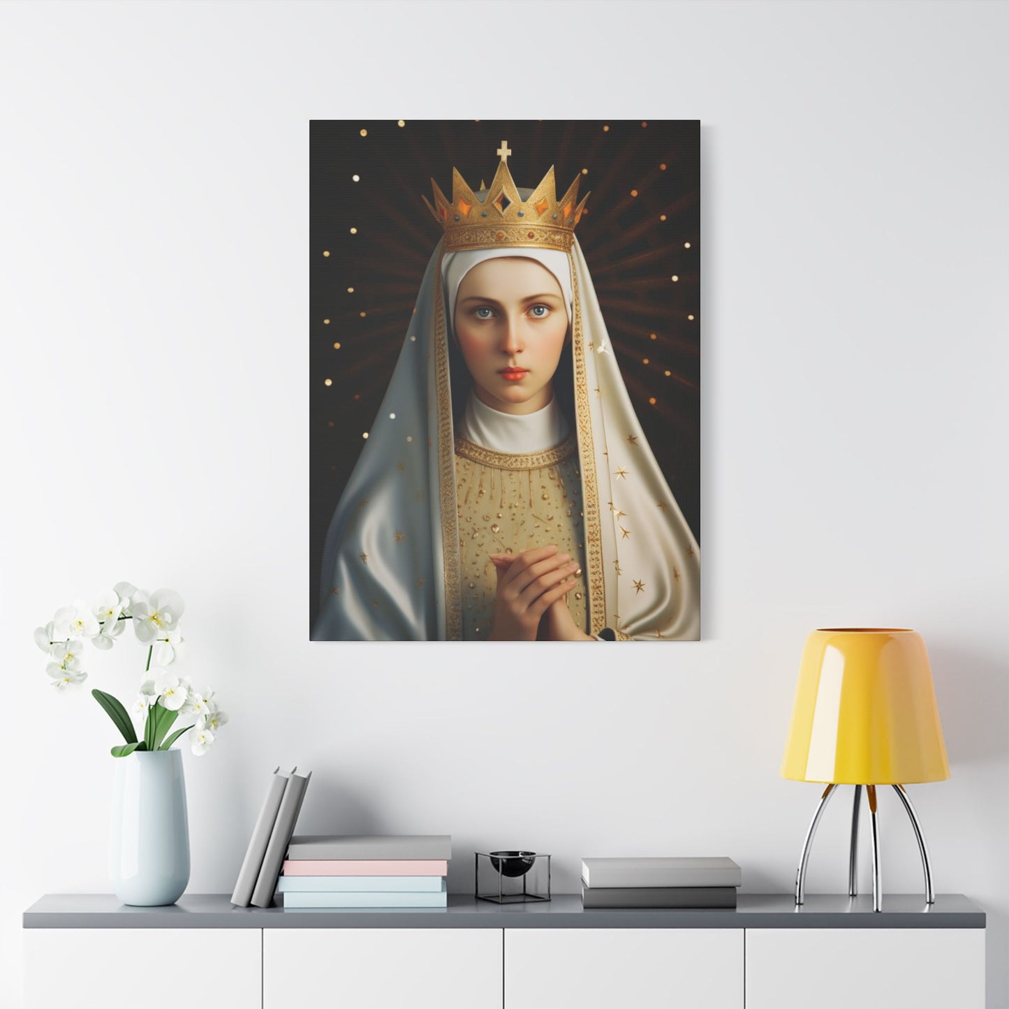 Saint Kinga of Poland Canvas Print - Multiple Sizes - Catholic Home art - Museum Wrapped Canvas - Sanctified Souls Print