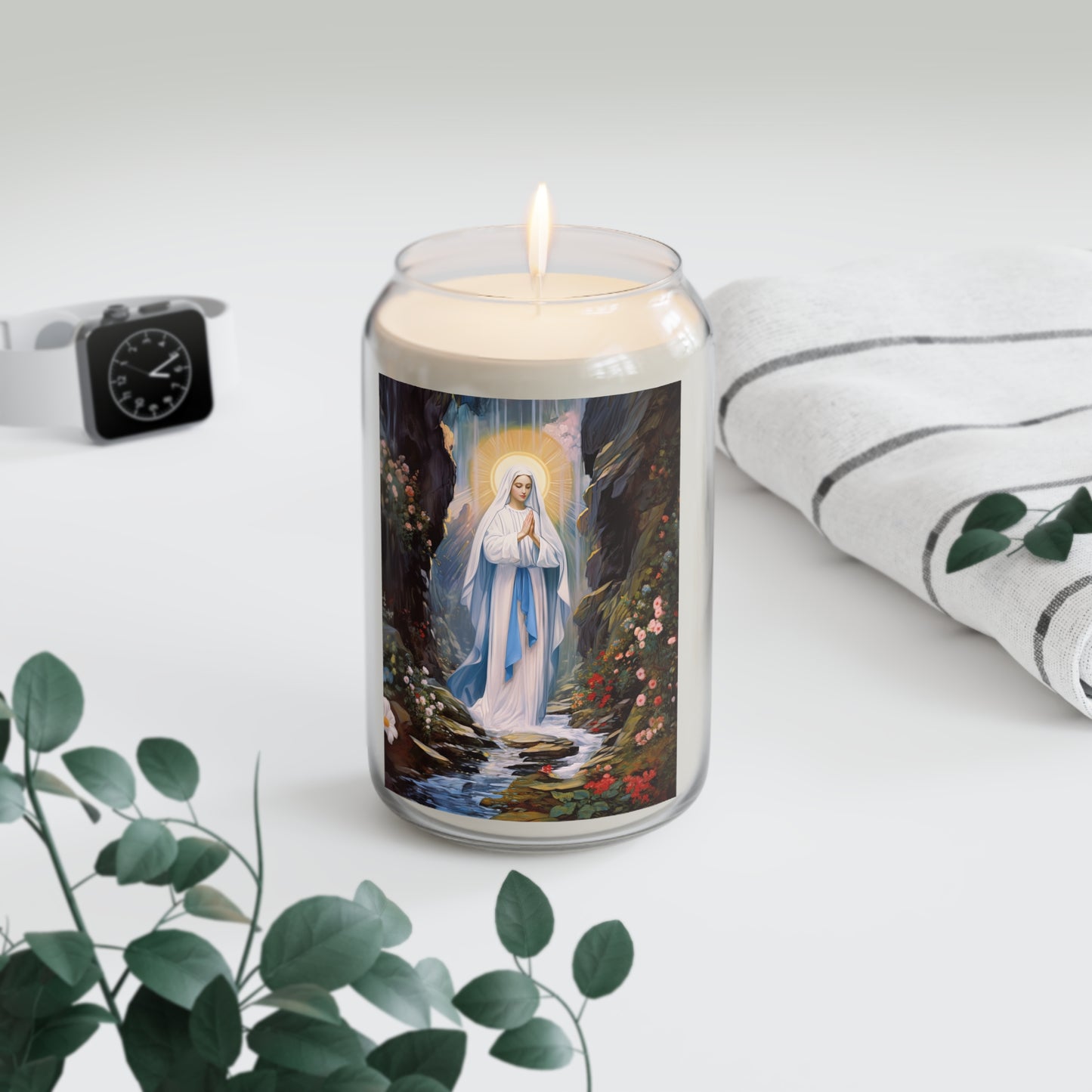 Our Lady of Lourdes - Scented Prayer Candle, 13.75oz - Tall Size - Religious Prayer Candle - Catholic Art