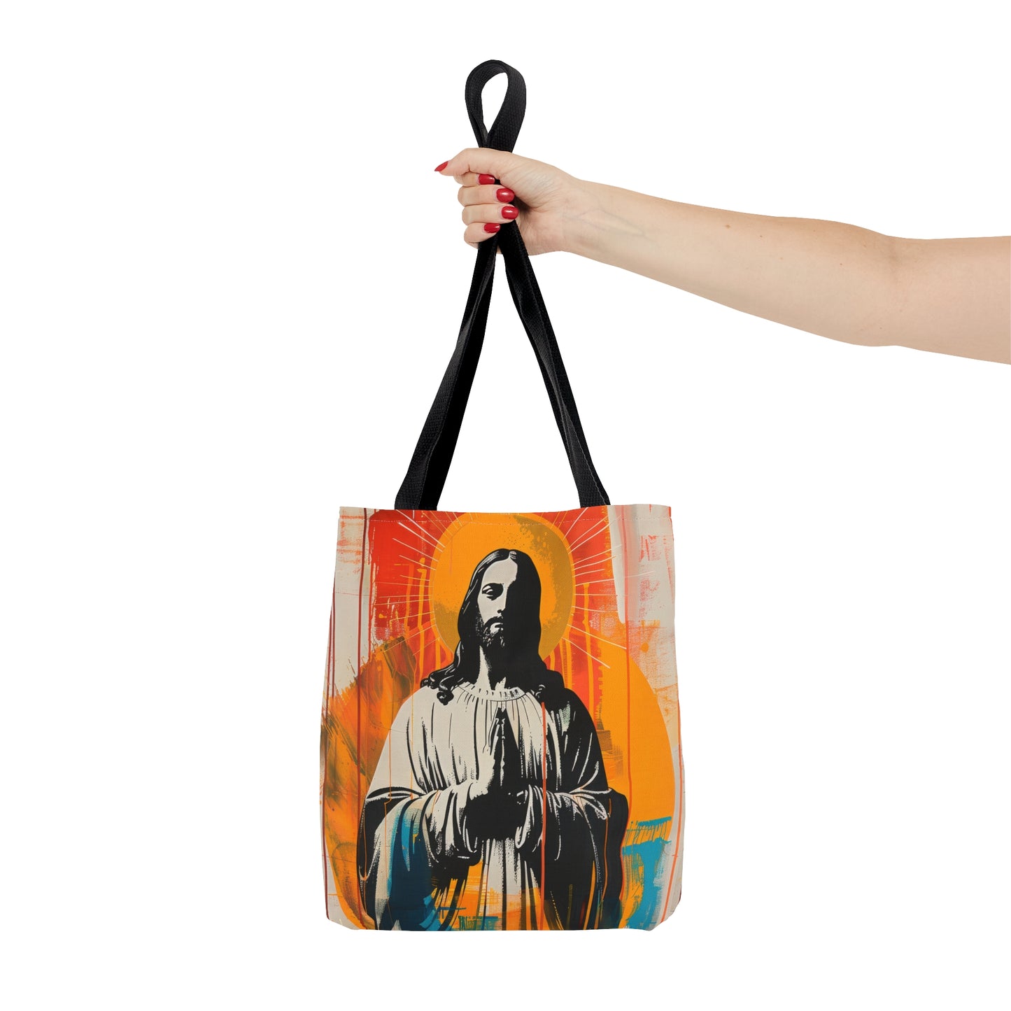 Jesus, King of Peace and Light Tote Bag - Large Medium Small Faith Art Bag - Catholic Faith Purse - Religious Carry All