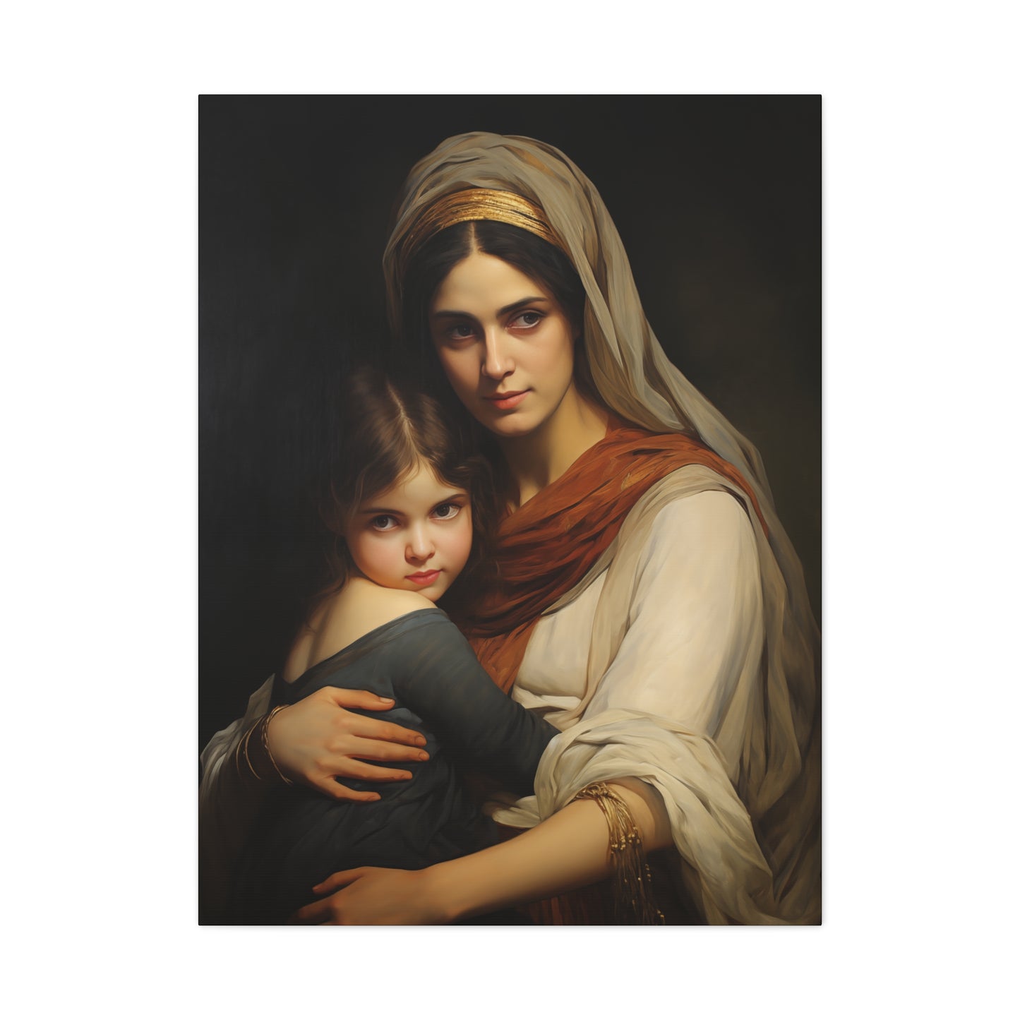 Saint Anne mother of Mary the Blessed Virgin - Museum Wrapped Canvas - Sanctified Souls Print - Religious Art for your Home