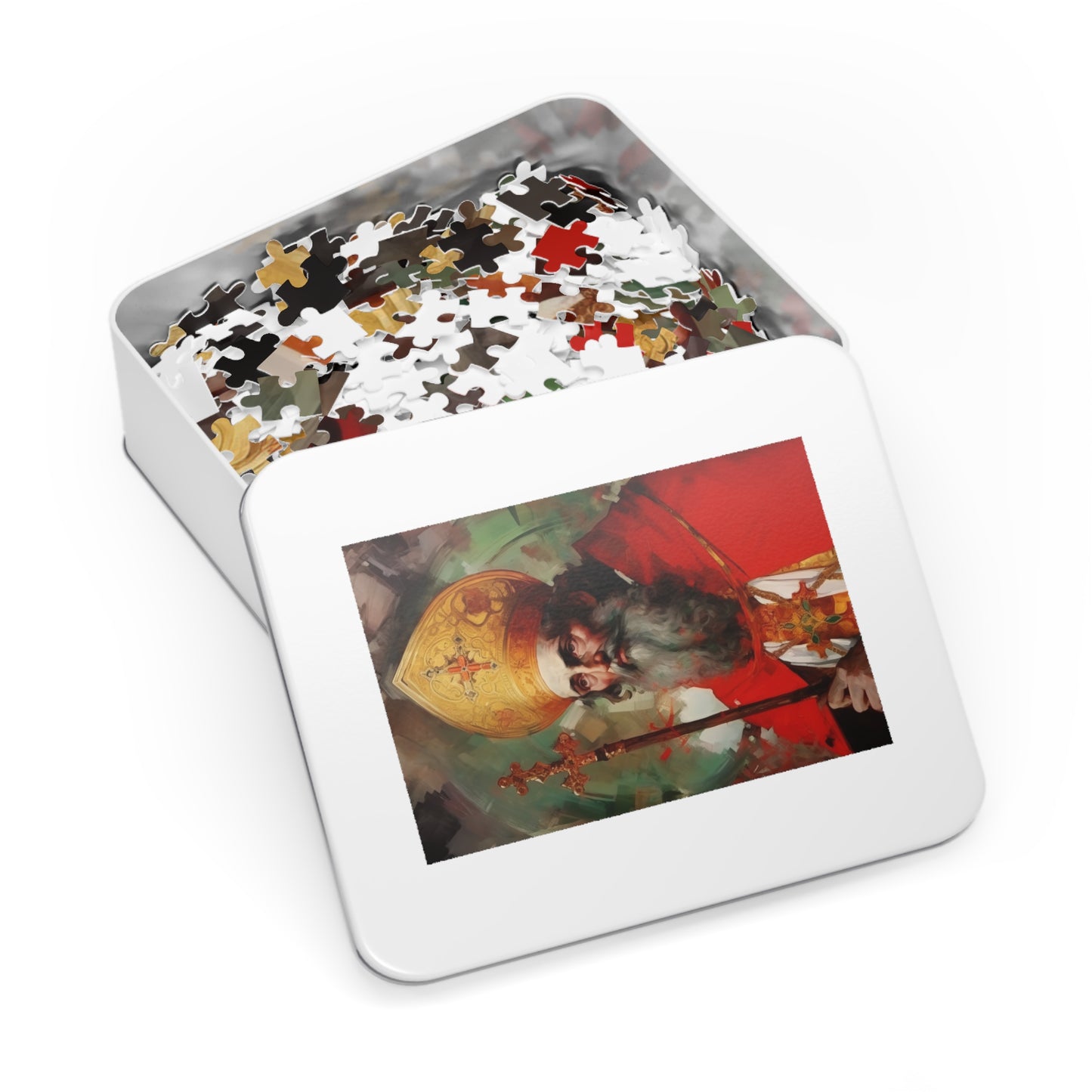 Saint Eusebius of Vercelli - Puzzle and Keepsake Tin - Religious Jigsaw Puzzle (30, 110, 252, 500,1000-Piece) - Religious Puzzle