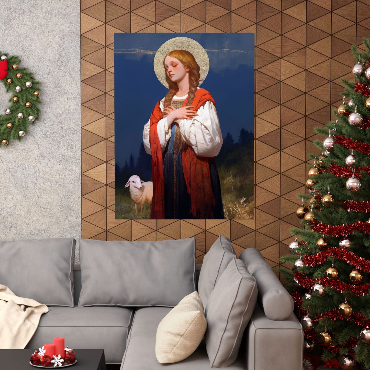 Saint Genevieve - Sanctified Souls Print - Multiple Sizes - Premium Matte Vertical Posters