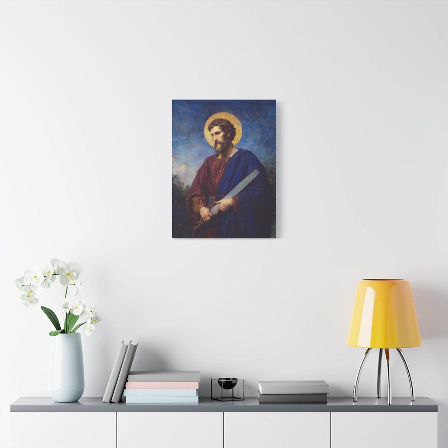 Saint Simon the Apostle  - Gallery Wrapped Canvas - Print - Religious Art for your Home - Catholic Art