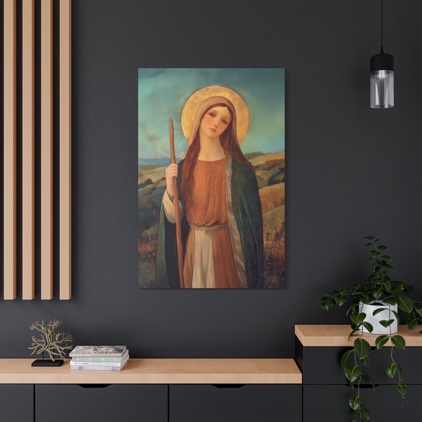 Saint Breage // Saint Breaca -  Wrapped Canvas Print - Multiple Sizes - Catholic Home art Matte Canvas, Stretched
