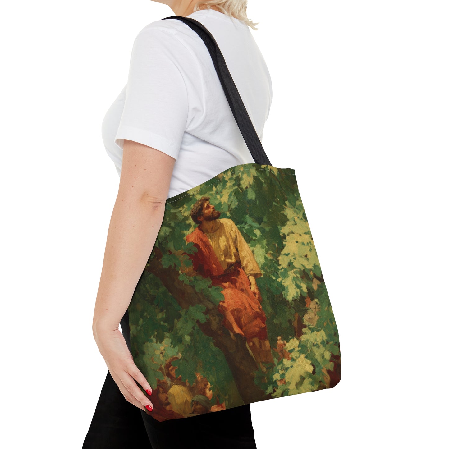 Zacchaeus - Tote Bag - Large Medium Small Faith Art Bag - Catholic Faith Purse