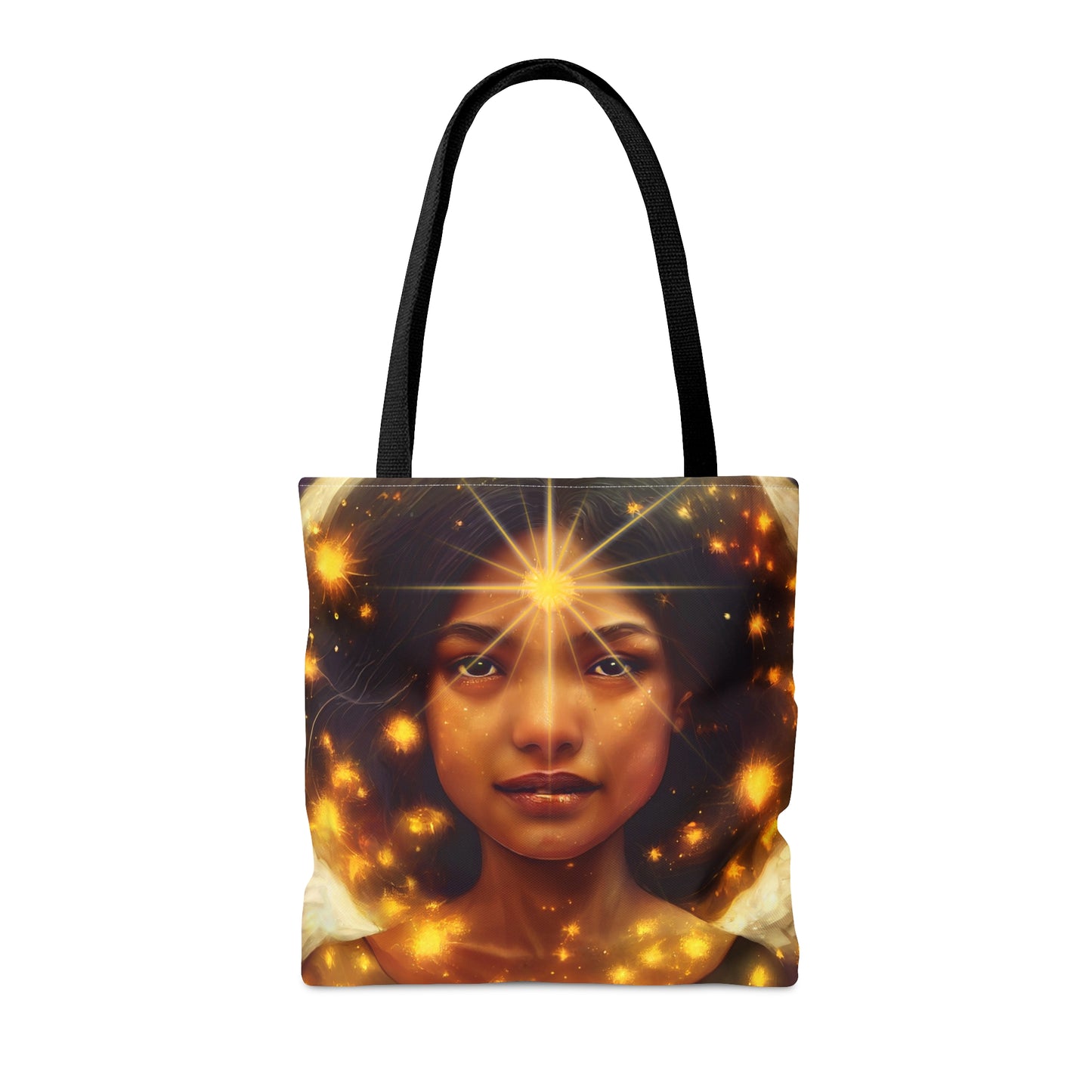 Uriel Tote Bag - Large Medium Small - Art Bag -  Guardian Angel Double Sided Purse - Carry All Bag - Spiritual Gift - Divine Oracle Art