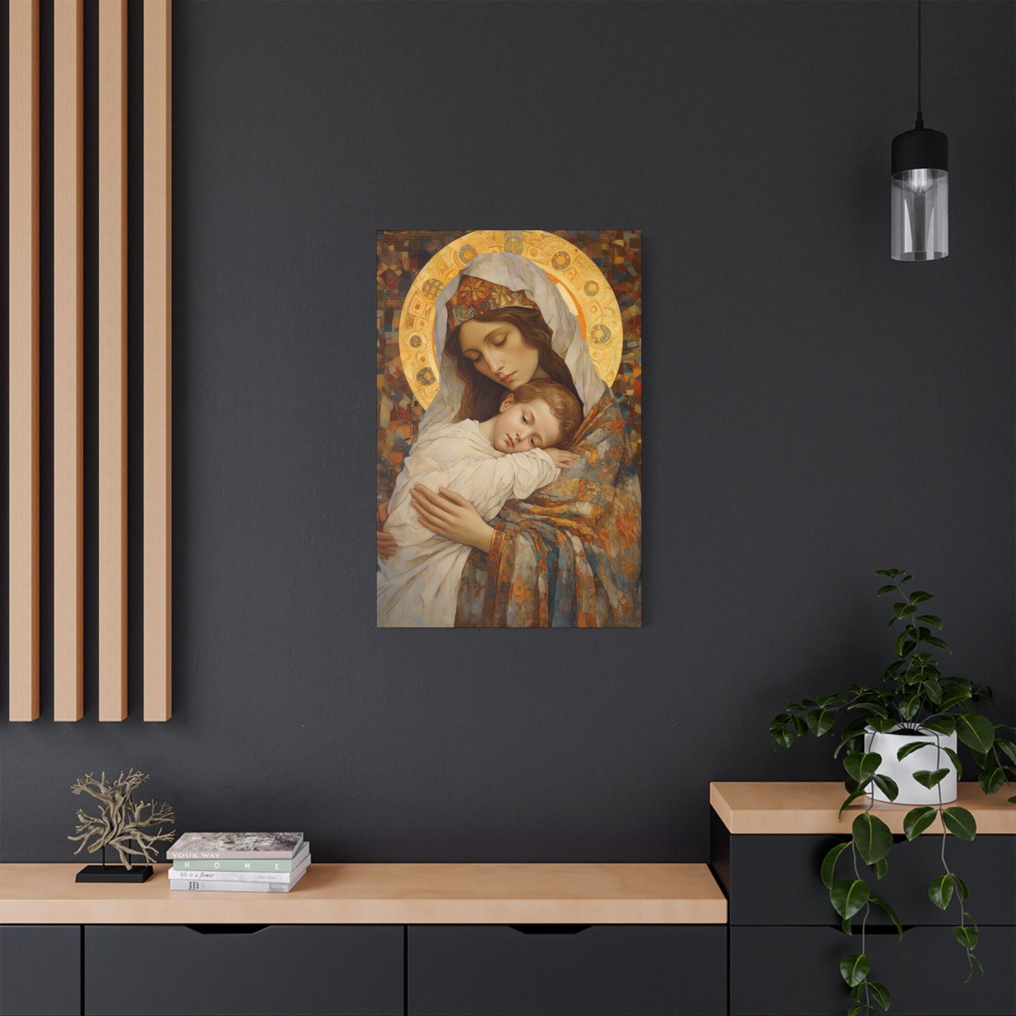 Cradle of Grace - Madonna and Christ Child - Museum Wrapped Canvas - Sanctified Souls Print - Religious Art for your Home - The Virgin Mary