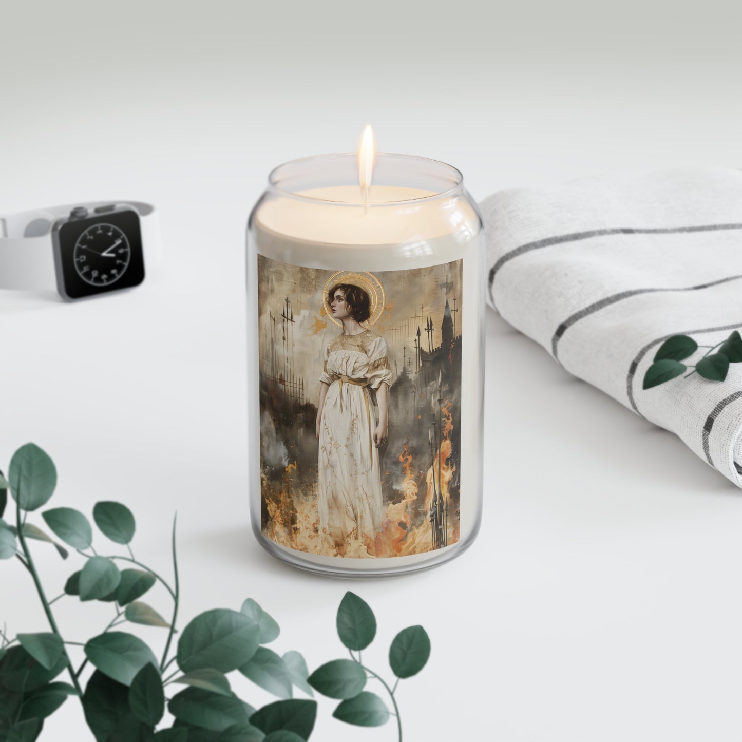 Saint Joan of Arc  - Scented Prayer Candle, 13.75oz - Tall Size - Religious Prayer Candle - Catholic Art