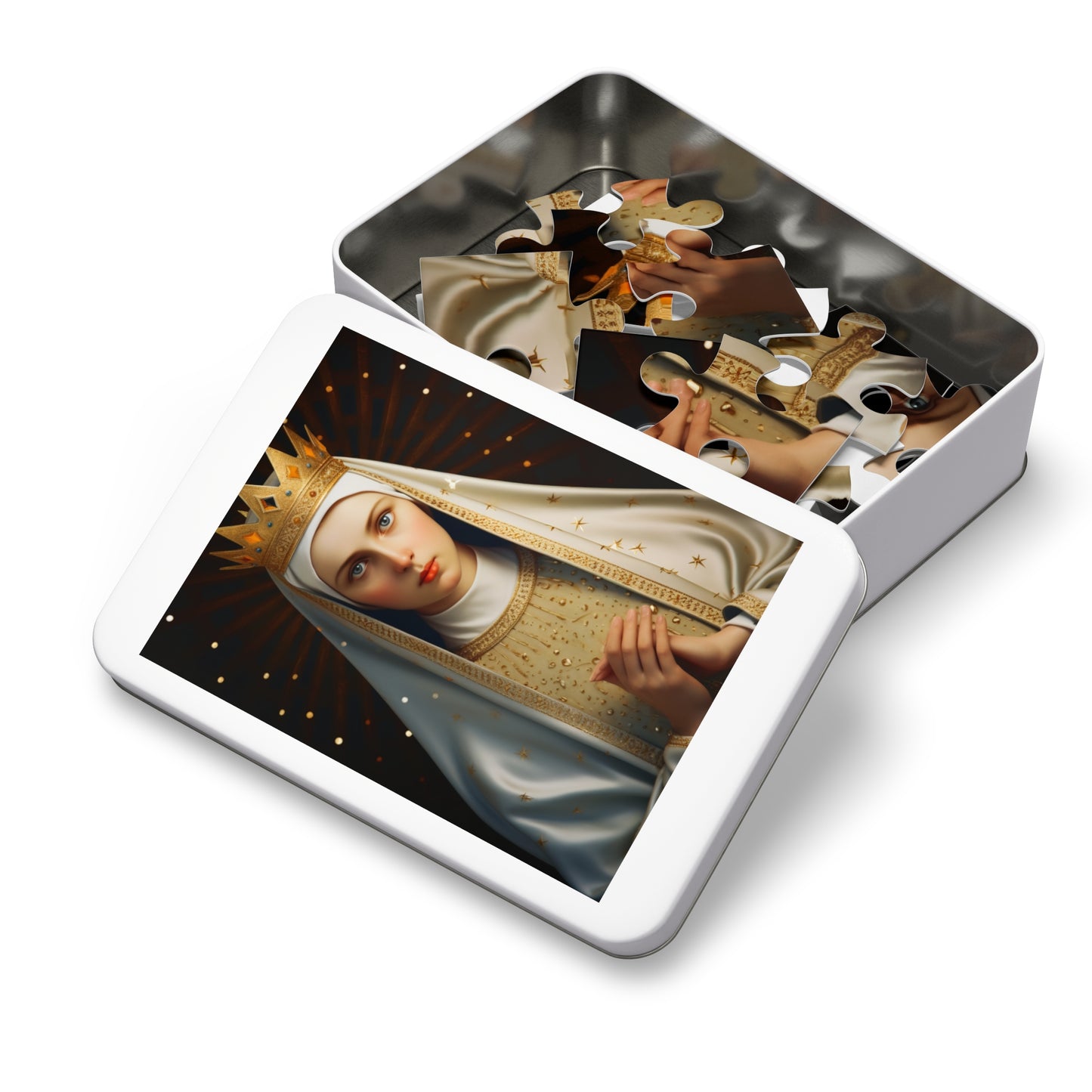Saint Kinga of Poland - Puzzle and Keepsake Tin - Religious Jigsaw Puzzle (30, 110, 252, 500,1000-Piece) - Religious Puzzle