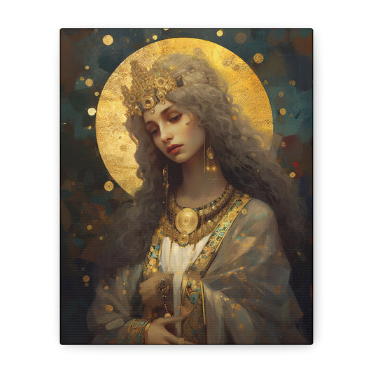Saint Catherine of Alexandra - Museum Wrapped Canvas - Sanctified Souls Print - Religious Art for your Home