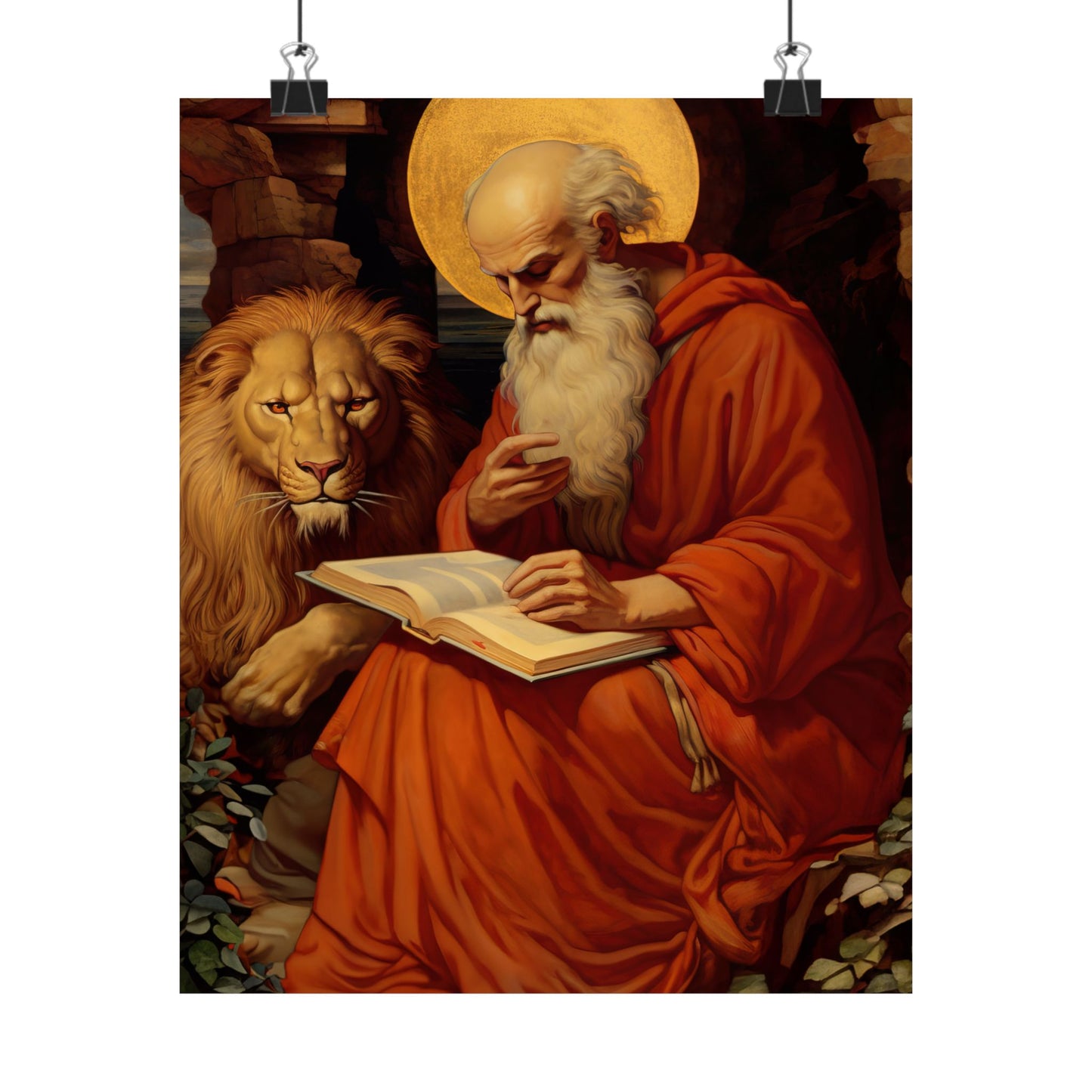 Saint Jerome - Sanctified Souls Print - Multiple Sizes - Premium Matte Vertical Posters