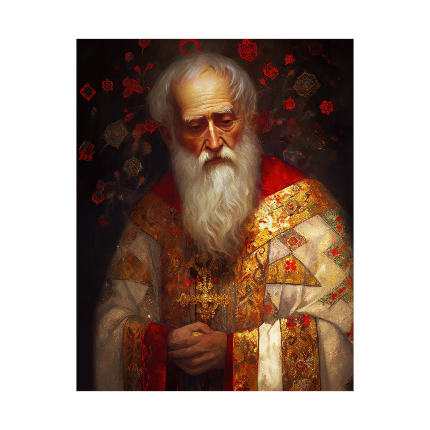 Saint Nicholas Print - Sanctified Souls Print - Multiple Sizes - Premium Matte Vertical Posters