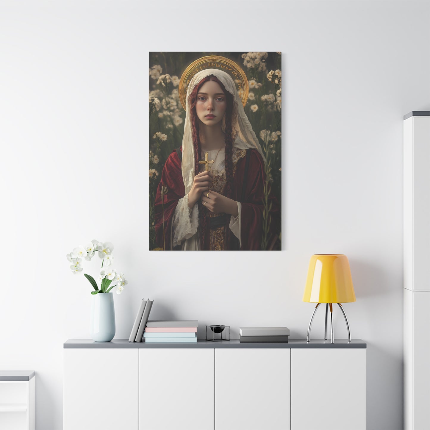 Saint Hilaria - Gallery Wrapped Canvas - Print - Religious Art for your Home - Catholic Art