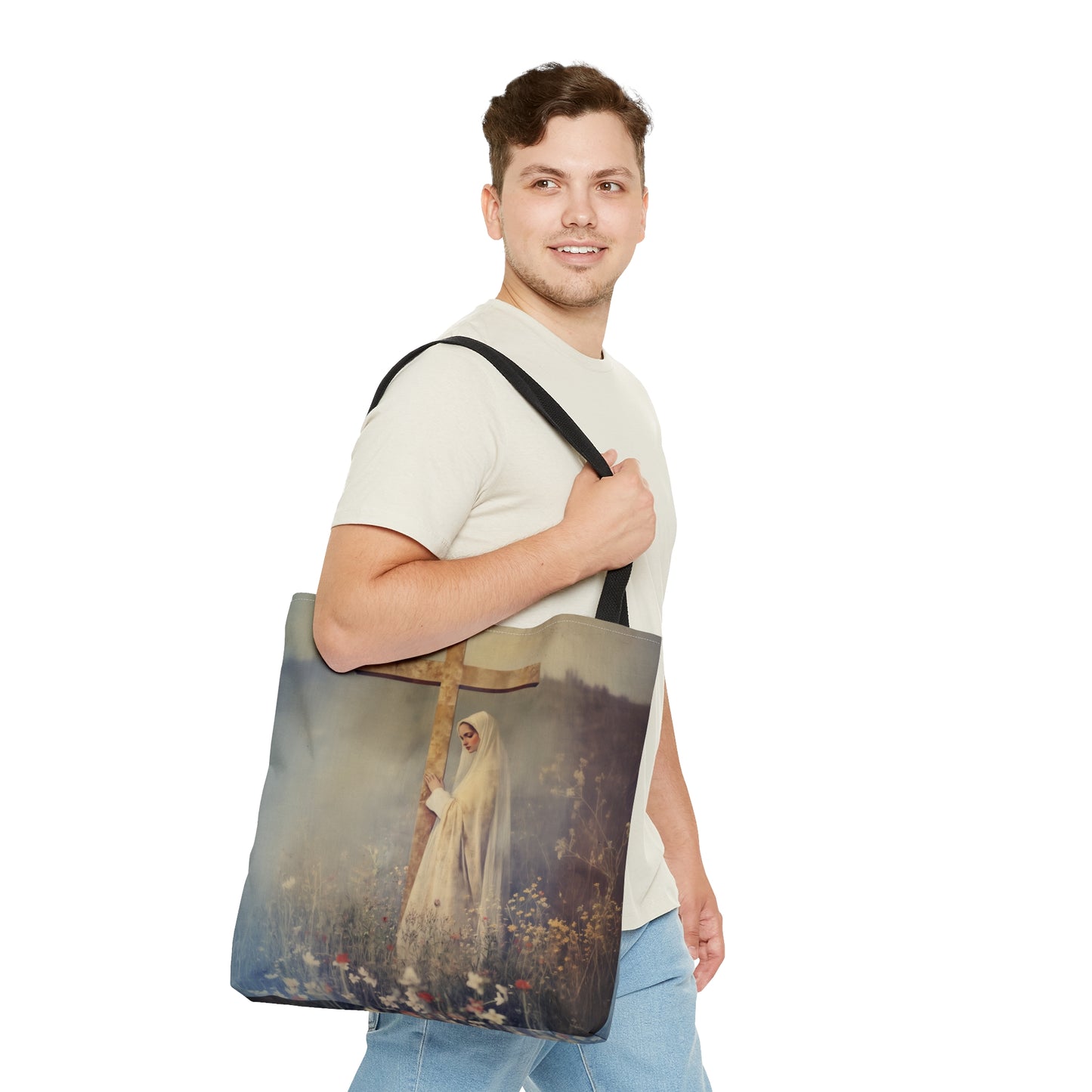 The Feast of the Exaltation of the Holy Cross - Tote Bag - Large Medium Small Faith Art Bag - Bible Study Faith Purse - Double Sided