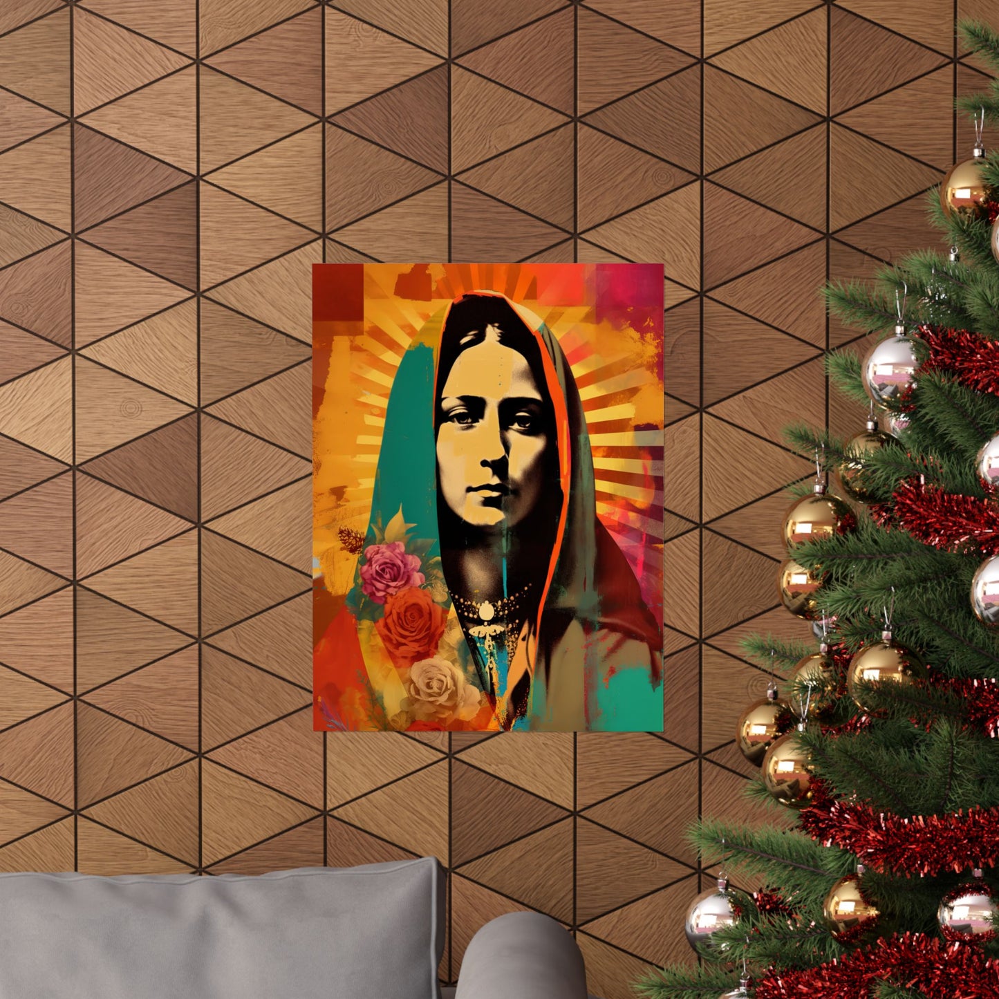 Radiant Guadalupe  - Sanctified Souls Print - Multiple Sizes - Premium Matte Vertical Posters - Our lady