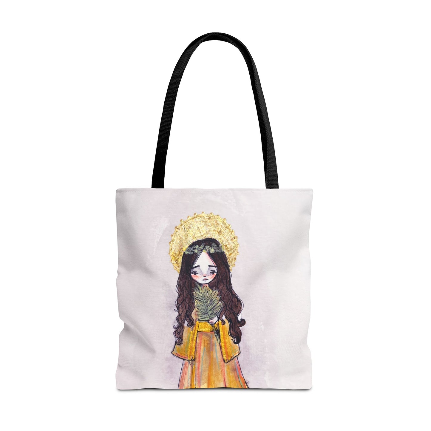 Saint Charity Tote - Hand-Drawn Art | Catholic Tote Bag | Faith Hope and Charity Youngest Sister | Catholic Devotional Prayer Bag