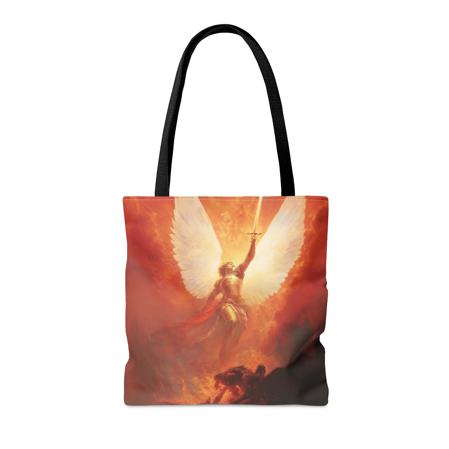 Saint Michael the Archangel - Tote Bag - Large Medium Small Faith Art Bag - Bible Study Faith Purse - Double Sided