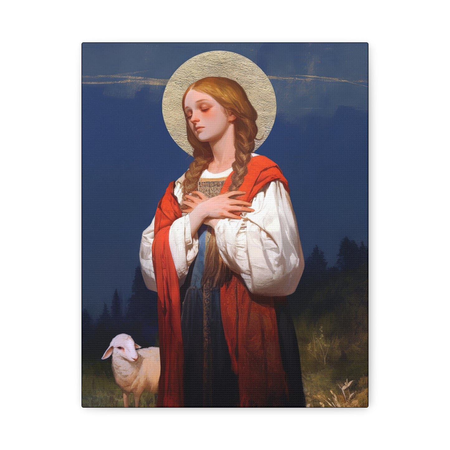 Saint Genevieve - Gallery Wrapped Canvas - Print - Religious Art for your Home - Catholic Art
