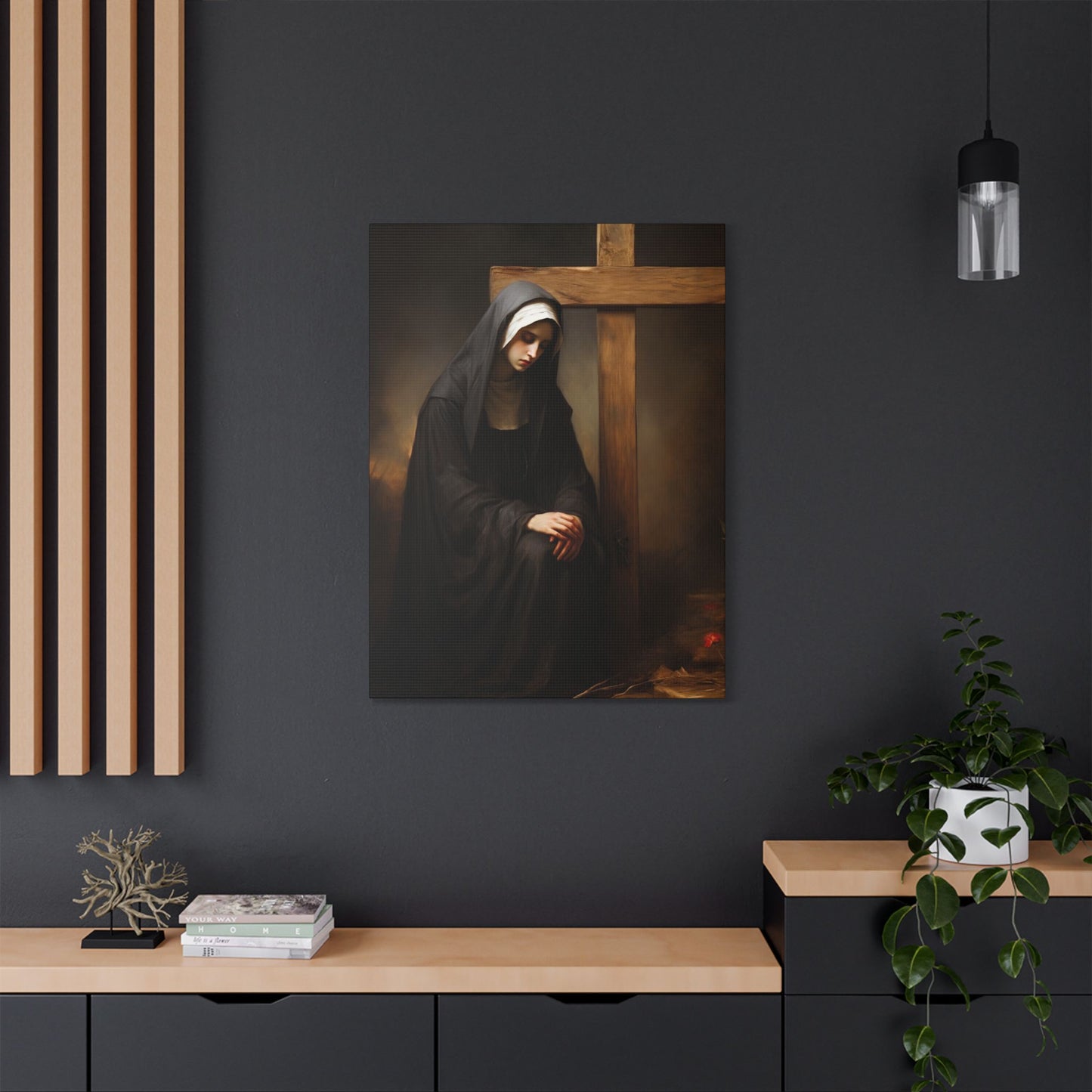 Saint Clare of Montefalco Canvas Print - Multiple Sizes - Catholic Home art - Gallery Wrapped Canvas - Sanctified Souls Print