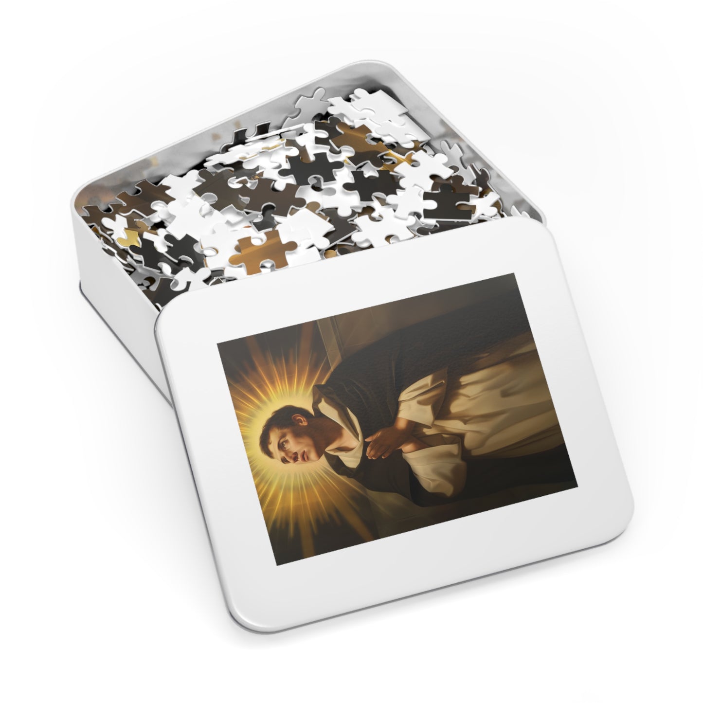 Saint Thomas Aquinas - Puzzle and Keepsake Tin - Religious Jigsaw Puzzle (30, 110, 252, 500,1000-Piece) - Religious Puzzle
