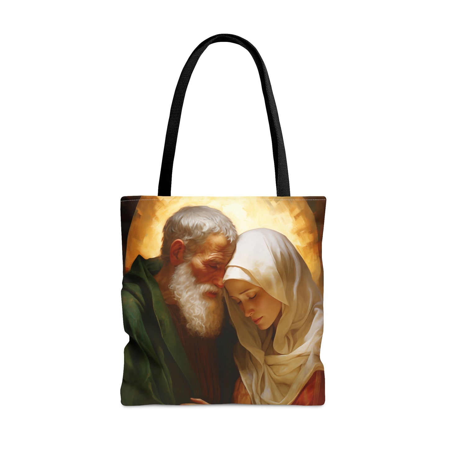 Saints Zecheriah and Elizabeth Tote Bag - Large Medium Small Faith Art Bag - Catholic Faith Art purse - Double Sided