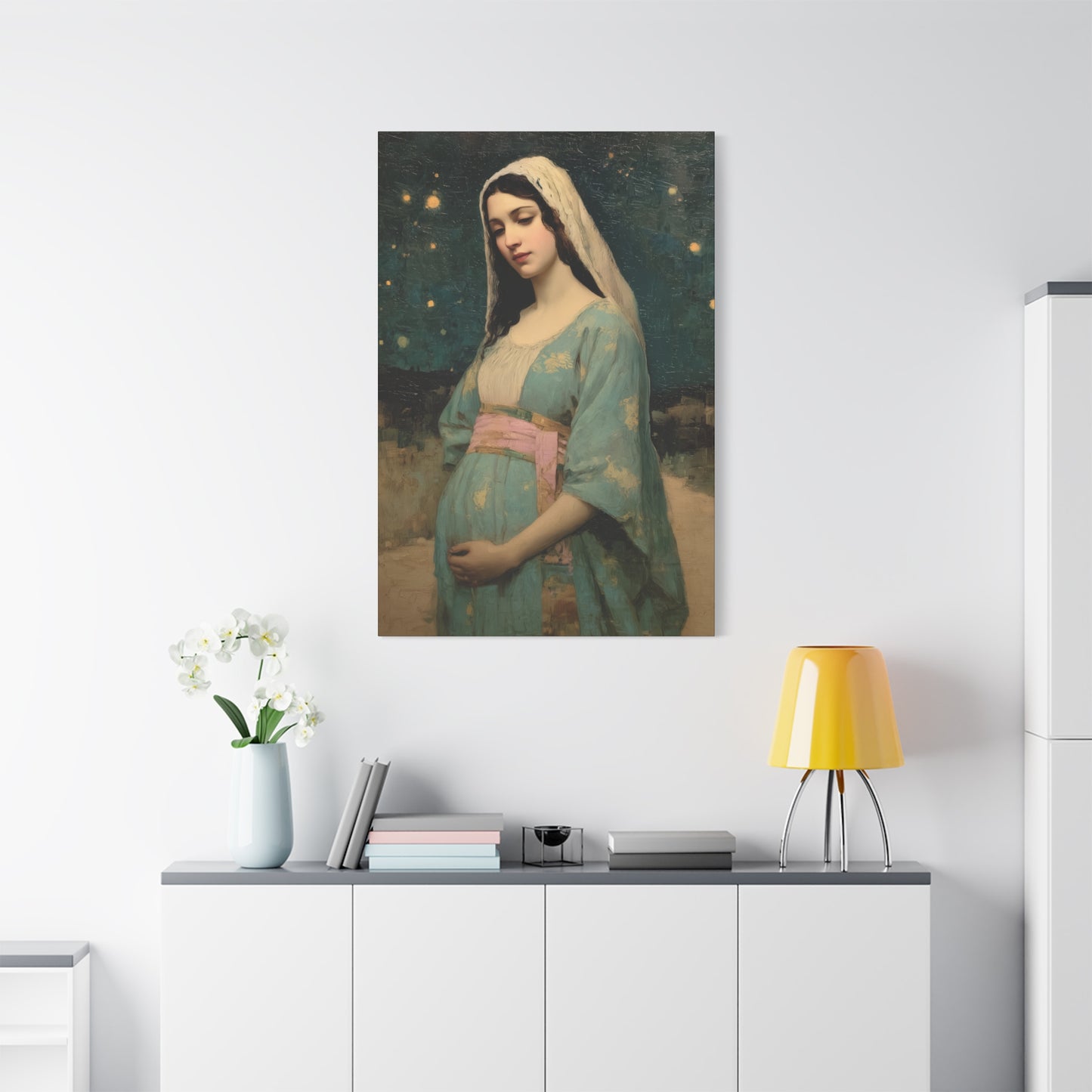 Our Lady of 'O' - Our Lady of Expectation - Mother Mary - Marian Art - Gallery Wrapped Canvas - Print - Catholic Art Print