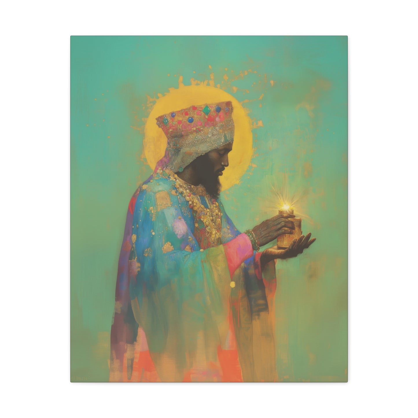 Balthazar and the Gift of Foretold Sorrow - 3 Wise Men - Gallery Wrapped Canvas - Print - Religious Art for your Home - Catholic