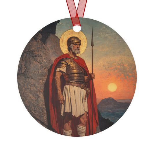 Saint Andrew the Tribune Metal Ornament - Religious Holiday Christmas Keepsake - Religious Catholic Tree Ornament - Christmas Gift