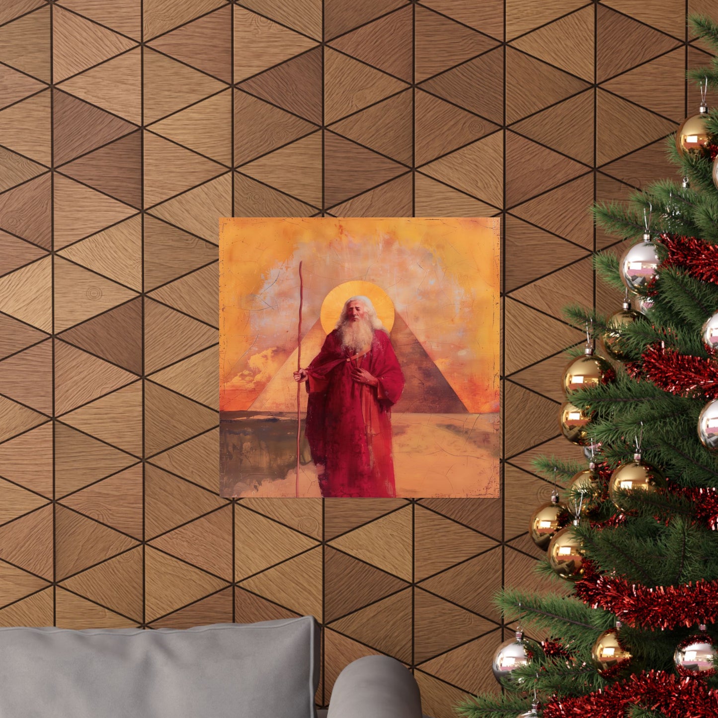 He Led Them with a Staff - Moses in Egypt - Sanctified Souls Print - Multiple Sizes - Premium Matte Vertical Posters - Bible Story