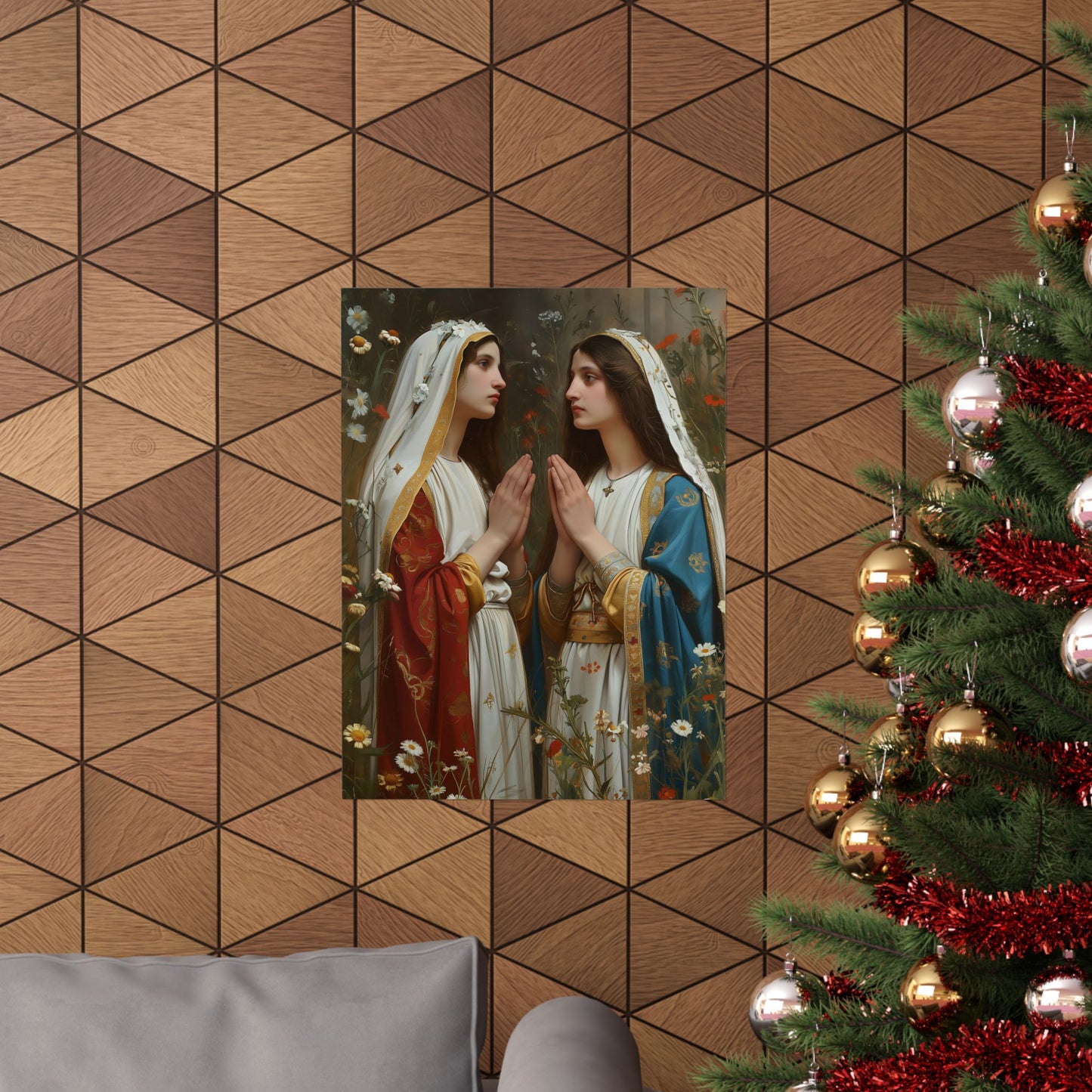 Saints Emiliana and Trasilla Print - Sanctified Souls Print - Multiple Sizes - Premium Matte Vertical Posters