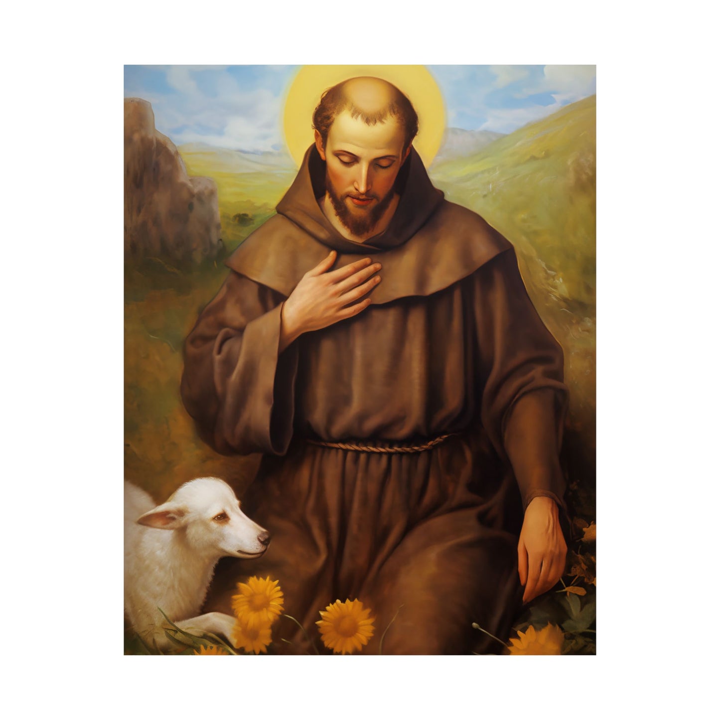 Saint Francis of Assisi - Sanctified Souls Print - Multiple Sizes - Premium Matte Vertical Posters
