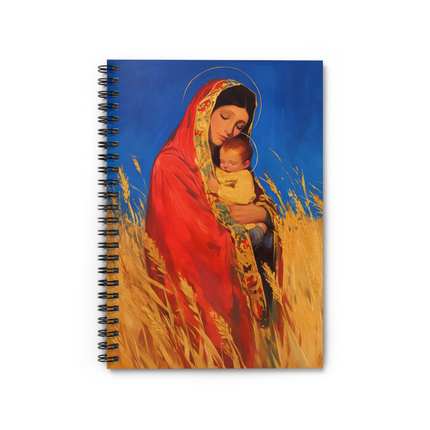 Our Lady of the Harvest  - Sanctified Souls Art - Religious Based Notebook - Spiral Notebook - Prayer journal