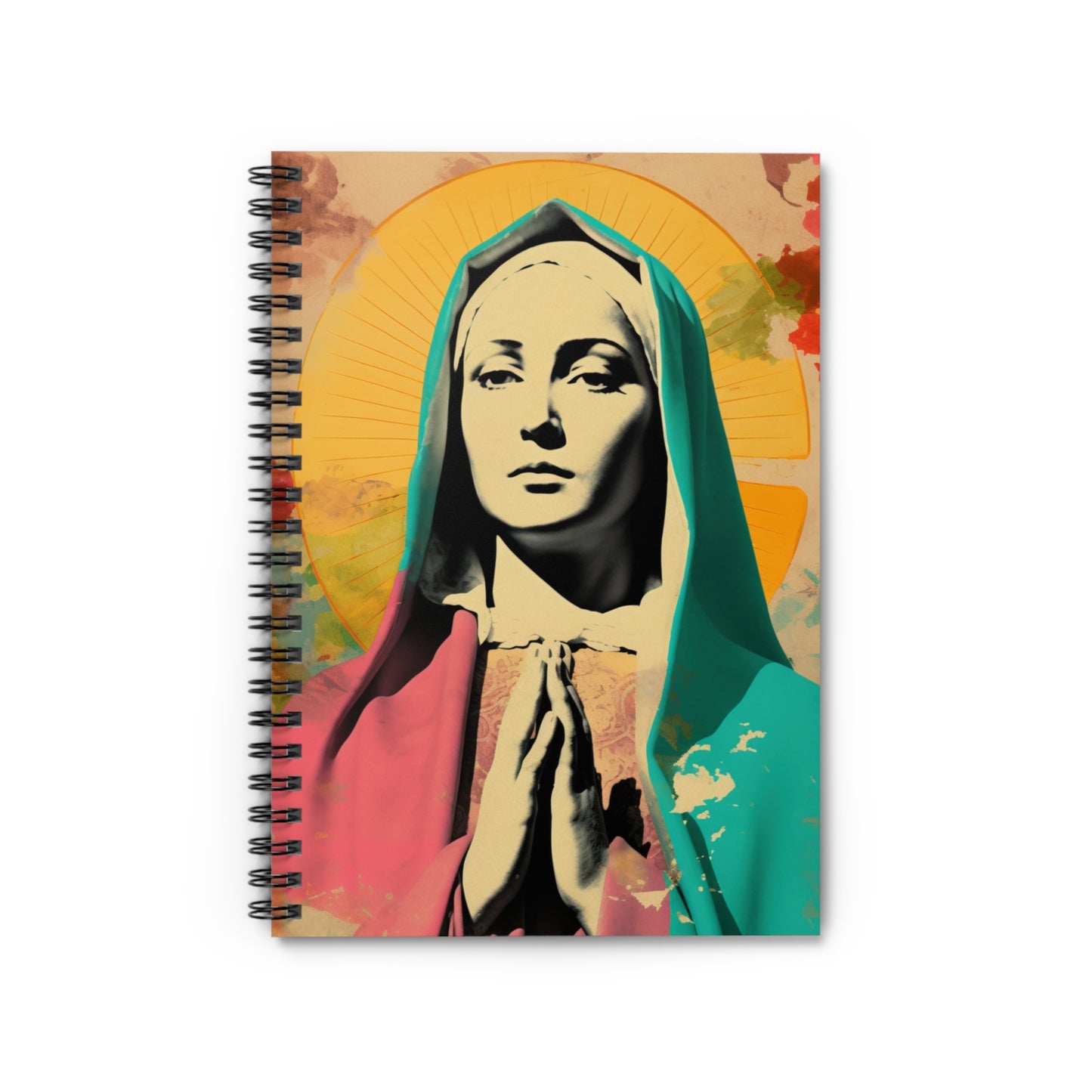 Mary the Blessed Virgin Journal - Sanctified Souls Art - Religious Based Notebook - Spiral Notebook - Ruled Line