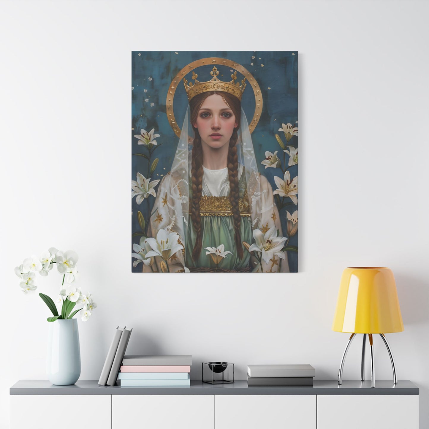 Saint Isabel of France - Museum Wrapped Canvas - Sanctified Souls Print - Religious Art - Catholic Saint