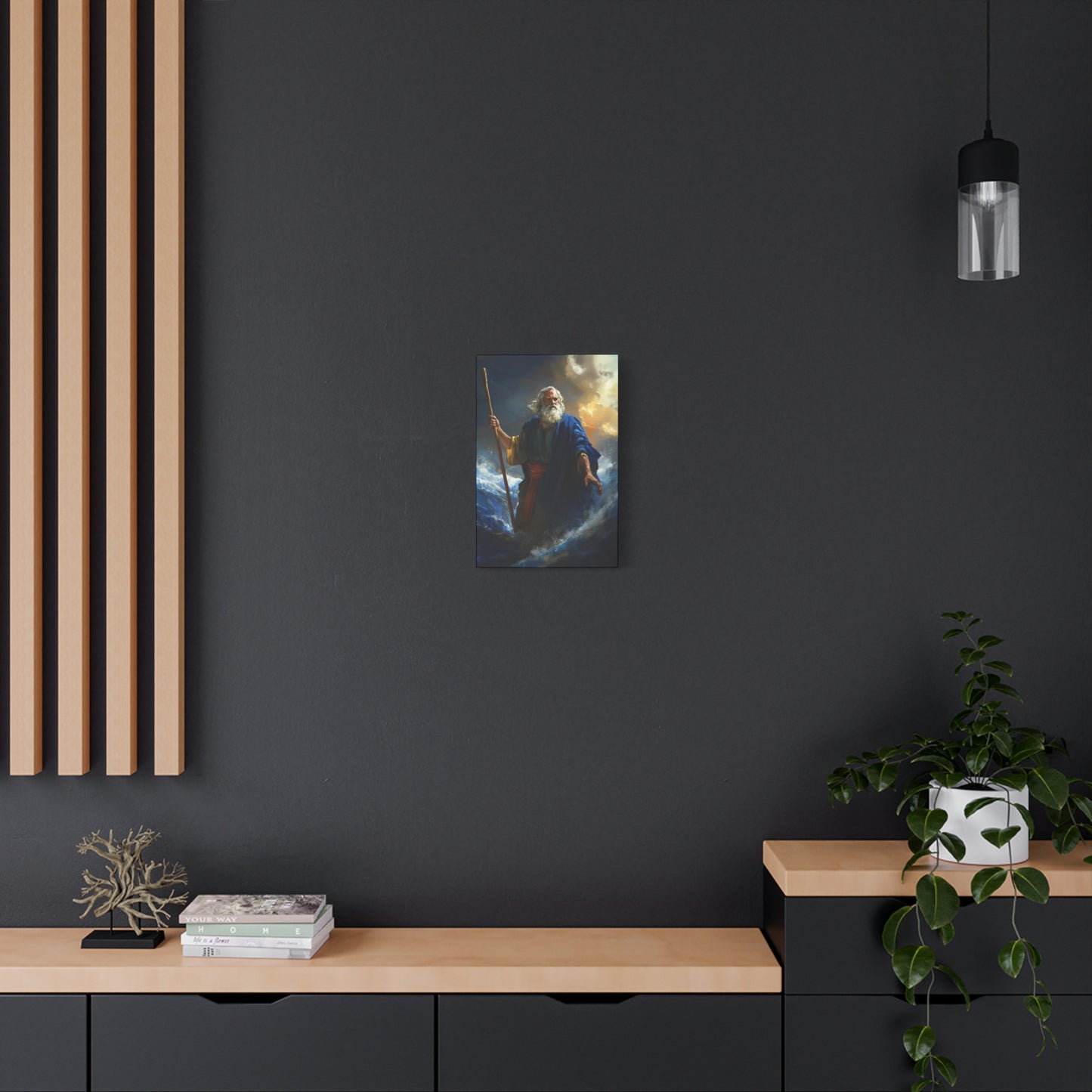 Moses Before the Trembling Sea - Gallery Wrapped Canvas - Print - Religious Art for your Home - Catholic Art