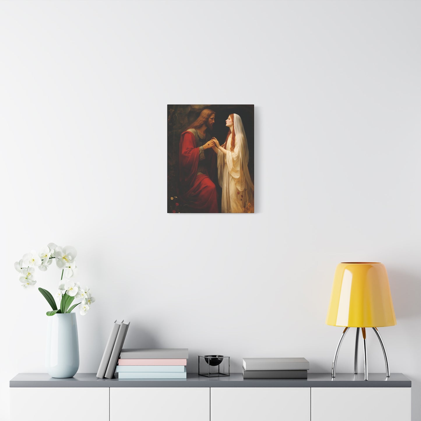 Revelation of Redemption Mary Magdalene and the Risen Christ - Gallery Wrapped Canvas - Sanctified Souls Print - Religious Art for your Home