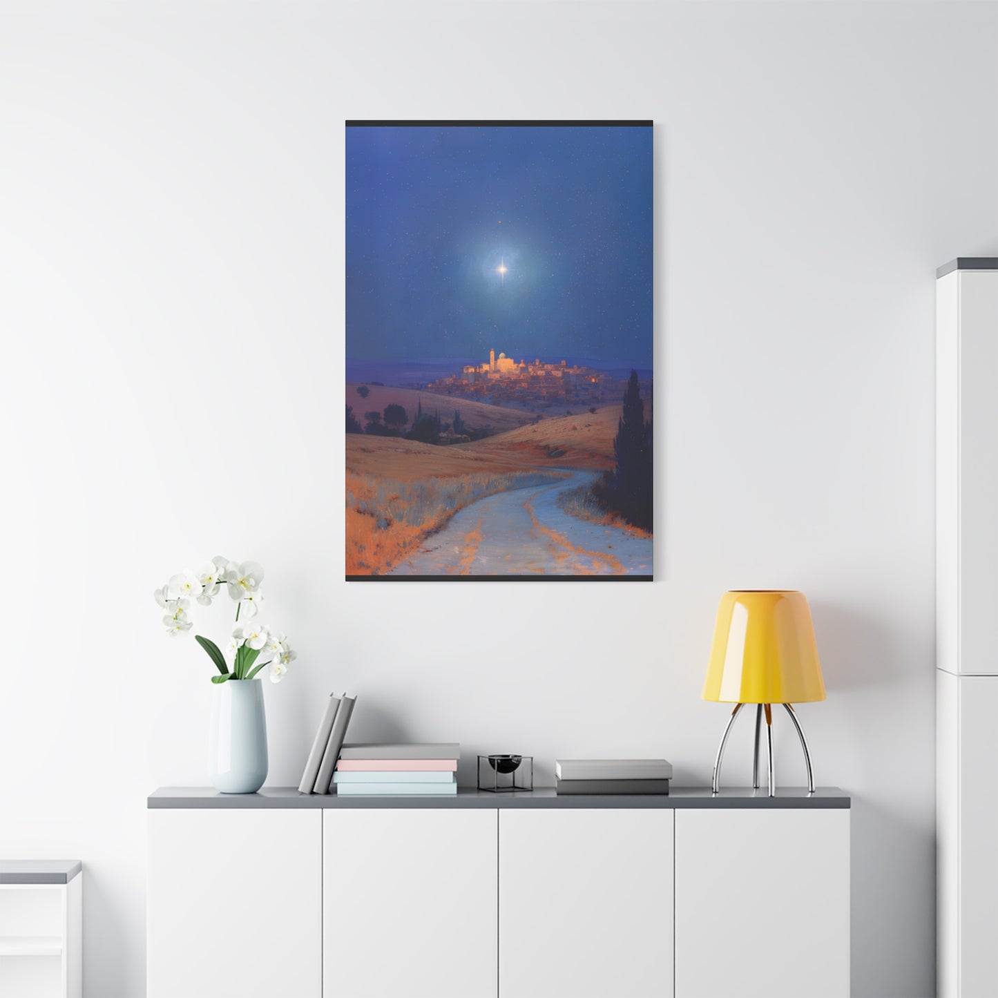 Bethlehem Wrapped in the Light of His Coming - Gallery Wrapped Canvas - Print - Religious Art for your Home - Catholic