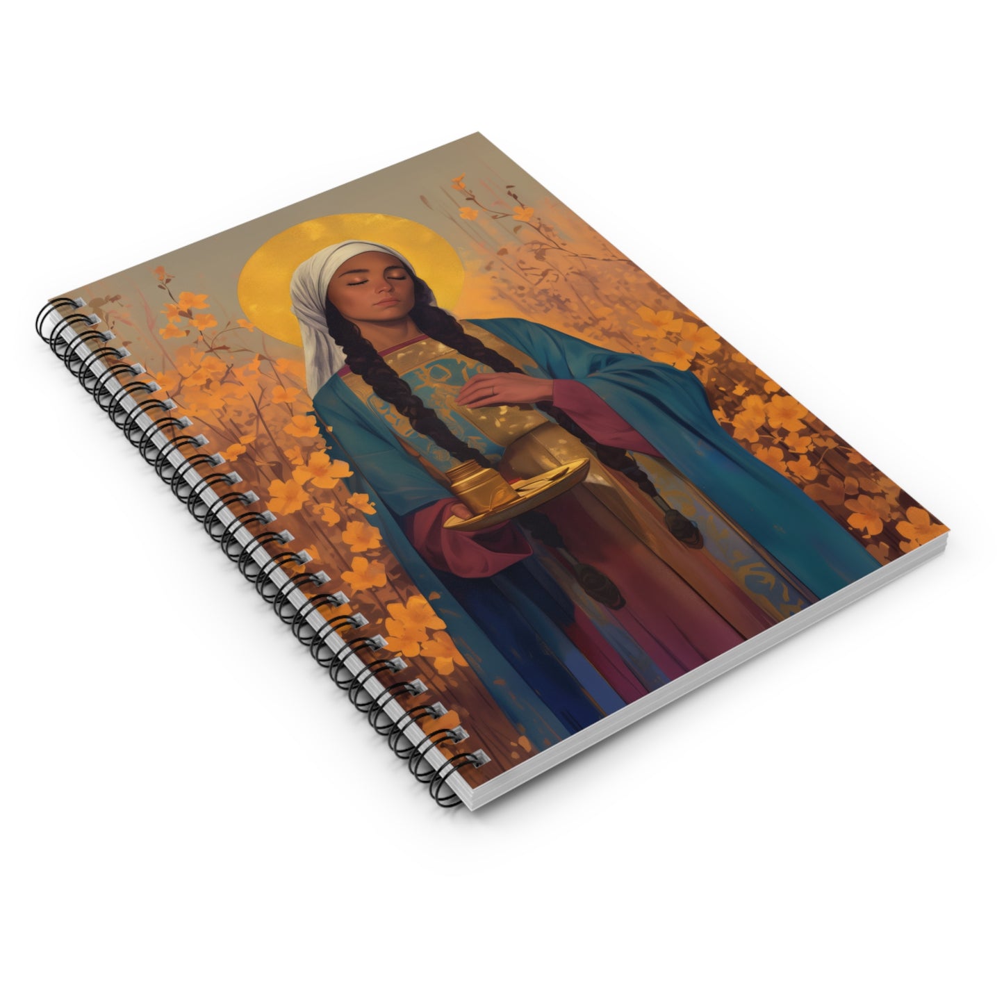 Saint Hermione of Ephesus - Sanctified Souls Art - Religious Based Notebook - Spiral Notebook