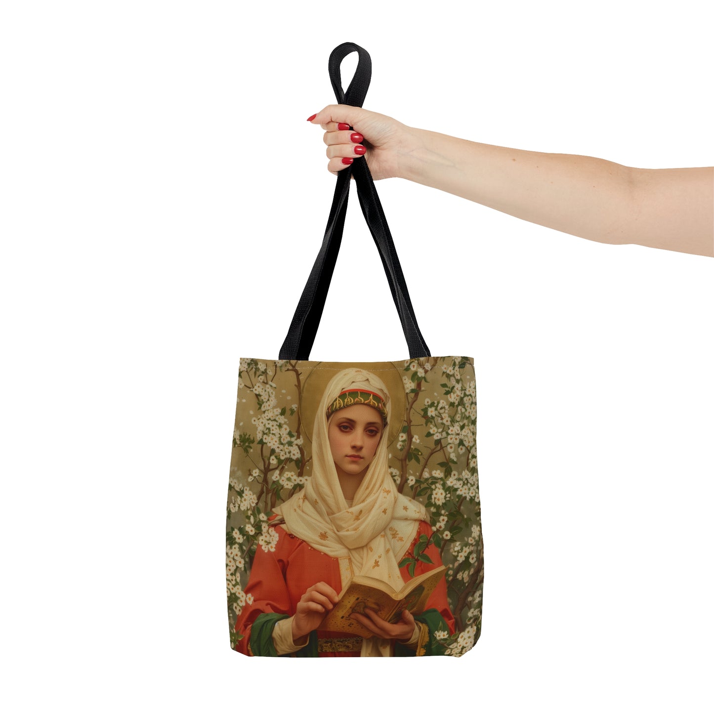 Saint Amelia / Saint Amalberga Tote Bag - Large Medium Small Faith Art Bag - Catholic Faith Purse - Religious Carry All
