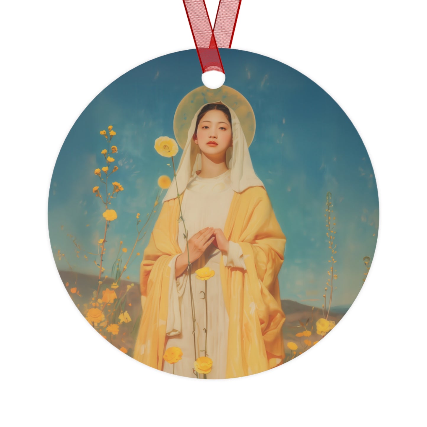 Saint Agatha Lin - Metal Ornament - Religious Holiday Christmas Ornament and Keepsake