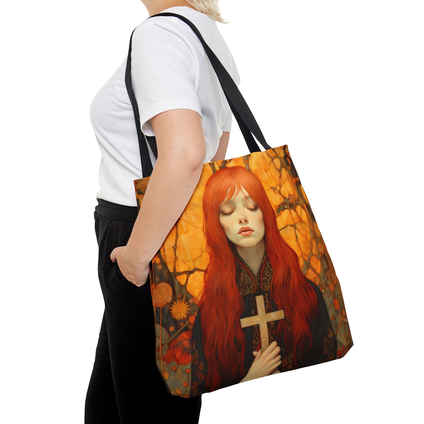 Saint Mary Magdalene Tote Bag - Large Medium Small Faith Art Bag - Catholic Faith Purse - Double Sided - Religious Art Purse