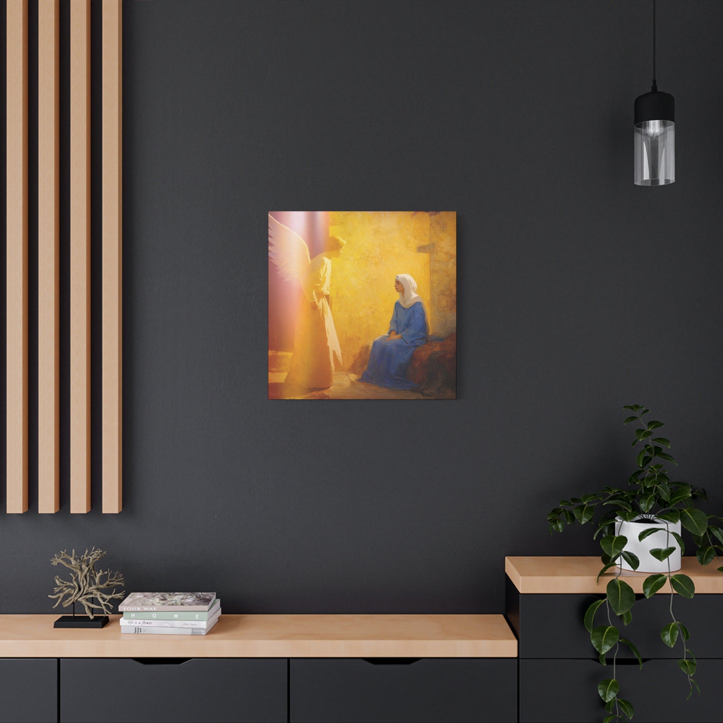 Mary's Yes - Quiet Fiat - Mother Mary - Marian Art - Gallery Wrapped Canvas - Print - Catholic Art Print