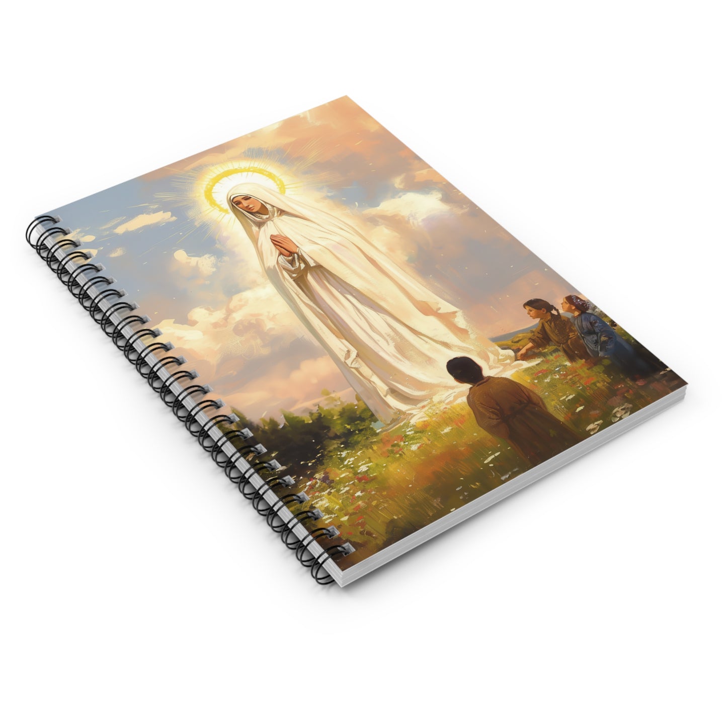 Our Lady of Fátima - Sanctified Souls Art - Religious - Spiral Notebook - Ruled Line - Catholic Religious art present gift