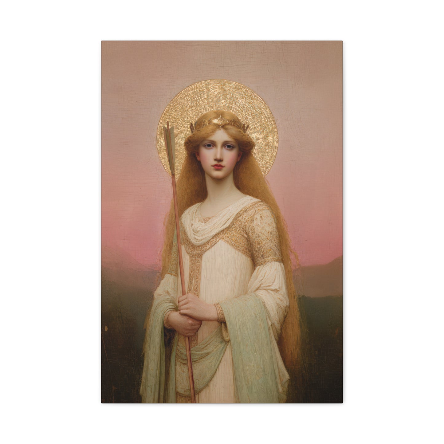 Saint Ursula -  Museum Wrapped Canvas - Sanctified Souls Print - Religious Art for your Home - Catholic Patron Saint Art