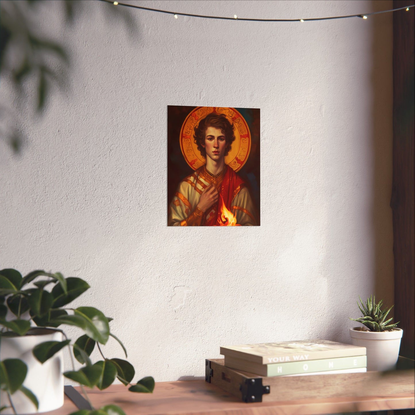 Saint Lawrence Deacon and Martyr  - Sanctified Souls Print - Multiple Sizes - Premium Matte Vertical Posters